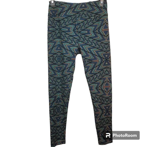 LuLaRoe Multi-colored Aztec Print Leggings - Picture 1 of 4